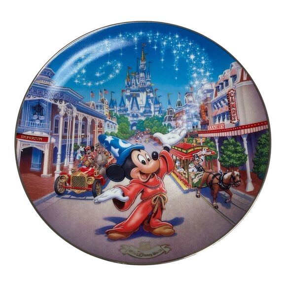 Walt Disney World Plates 25th Anniversary Collector Bradford Exchange Mickey - Picture 5 of 16